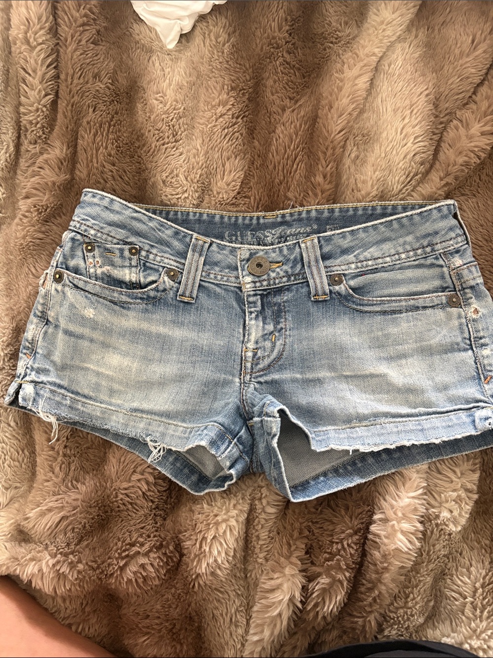 Guess shorts circa 2006 Light Wash Denim Women's Shorts - Casual Low-Rise Cut